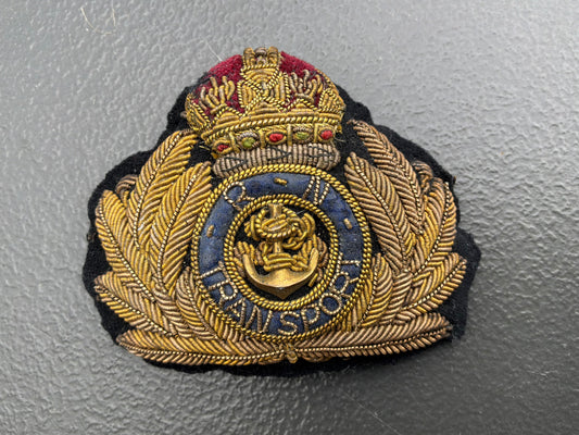WW1 Royal Naval Transport Service officers bullion cap badge