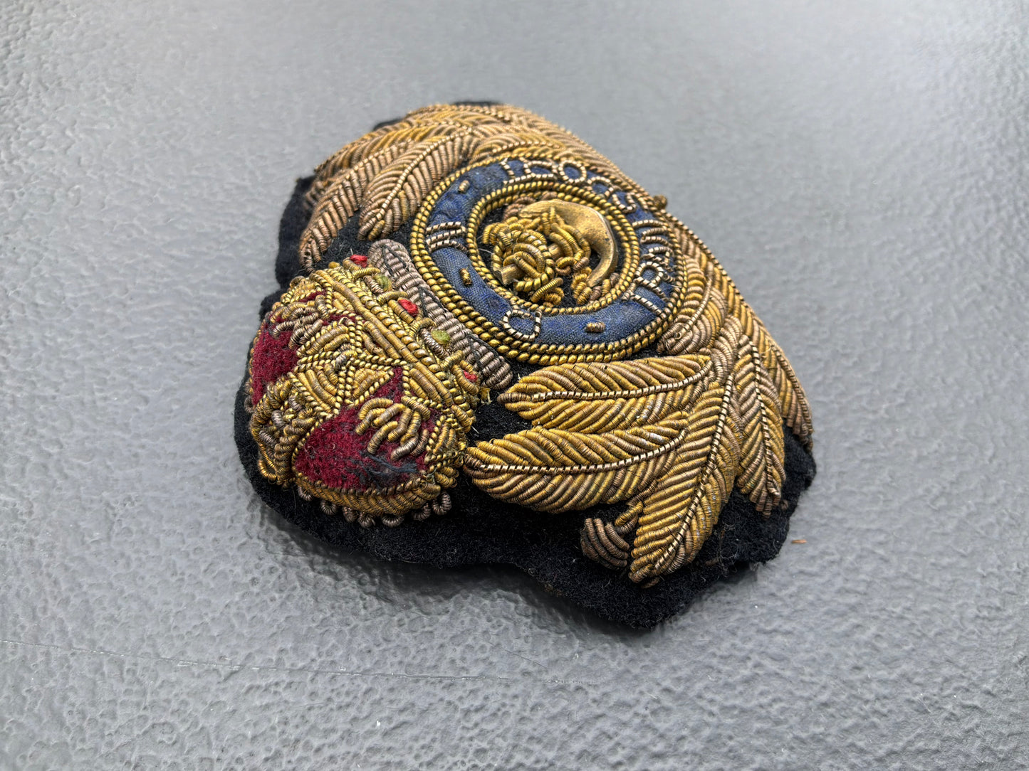 WW1 Royal Naval Transport Service officers bullion cap badge
