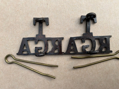 T/RGA (Territorial Royal Garrison Artillery) O.S.D collars.