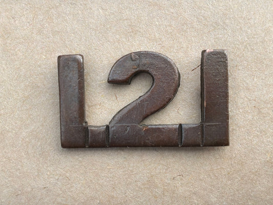 121st Battalion (Western Irish) Shoulder number made by BIRKS 1915