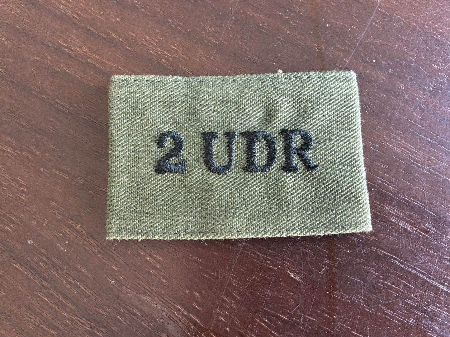 2 UDR (2nd (County Armagh) Battalion HQ cloth shoulder slide.