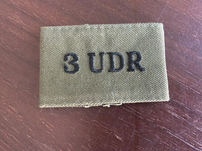 3UDR shoulder slide.(3rd (County Down) Battalion HQ Ballykinlar)