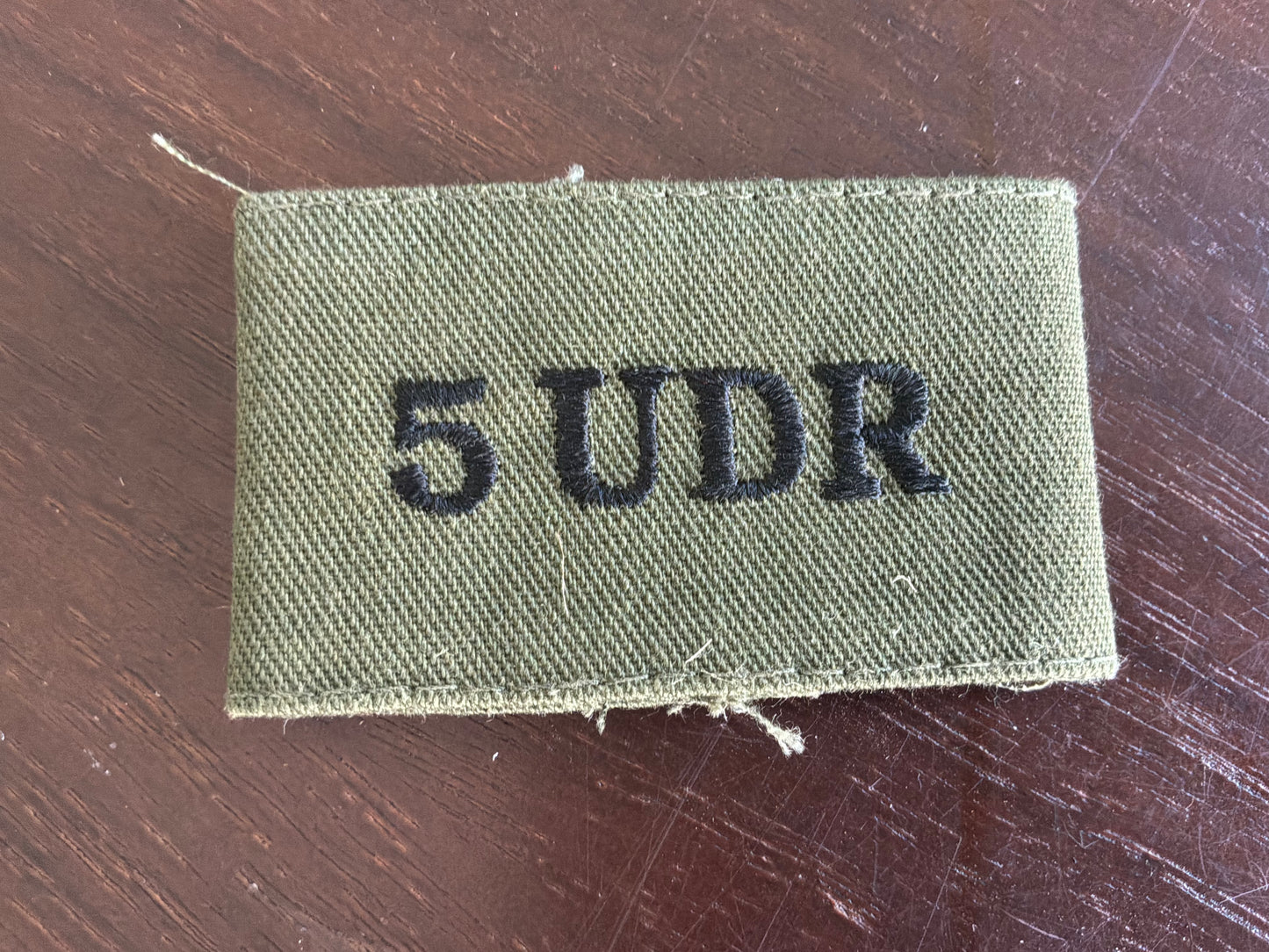 5 UDR cloth slider, 5th (County Londonderry) Battalion HQ Londonderry