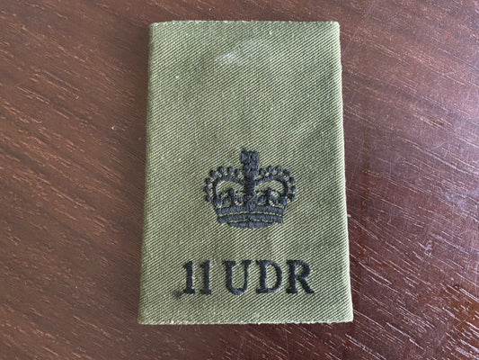11 UDR Majors cloth shoulder slide (11th Craigavon)