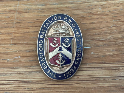 WW1 Bradford Battalions of the Prince of Wales Own West Yorkshire Regt mufti badge.