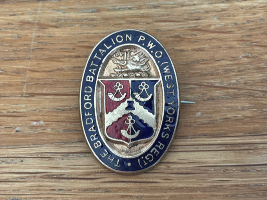 WW1 Bradford Battalions of the Prince of Wales Own West Yorkshire Regt mufti badge.