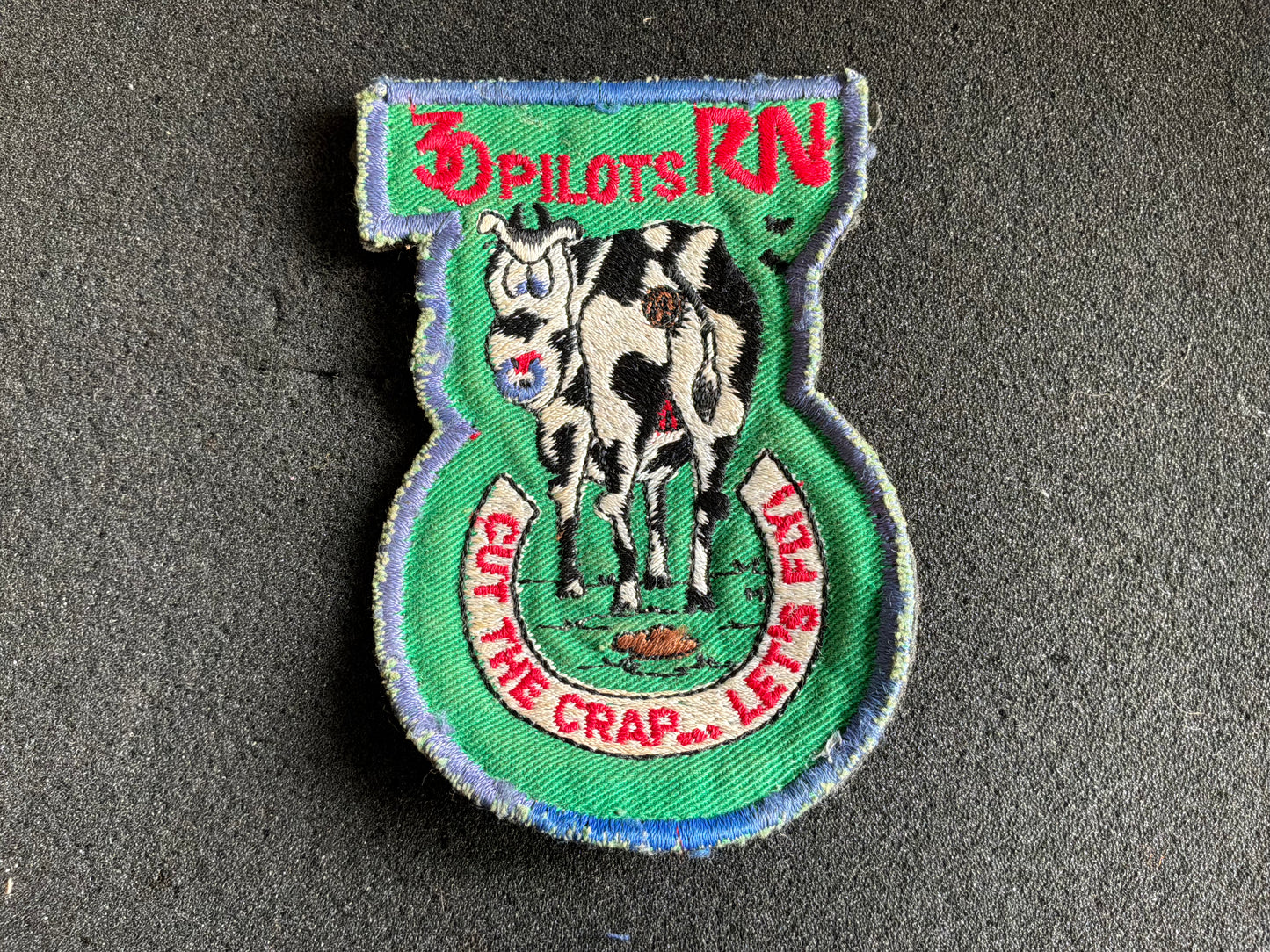 Royal Navy Pilots flight suit patch ‘Cut the crap lets fly’