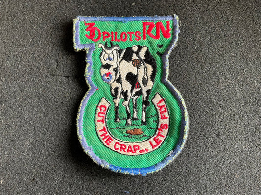Royal Navy Pilots flight suit patch ‘Cut the crap lets fly’