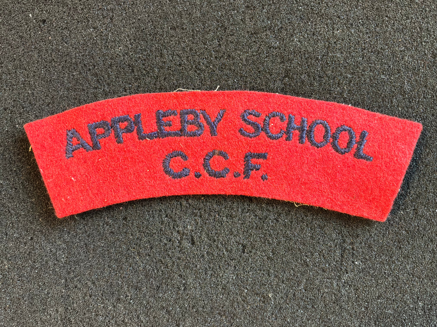 APPLEBY SCHOOL C.C.F cloth shoulder title.