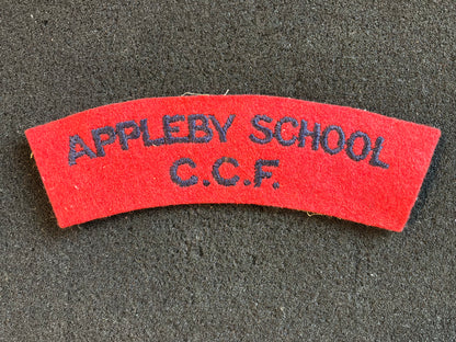 APPLEBY SCHOOL C.C.F cloth shoulder title.