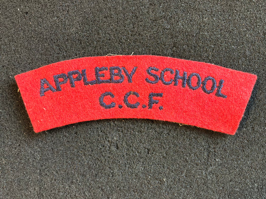 APPLEBY SCHOOL C.C.F cloth shoulder title.