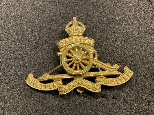 K/C Jamaica Militia Artillery cap badge by Firmin