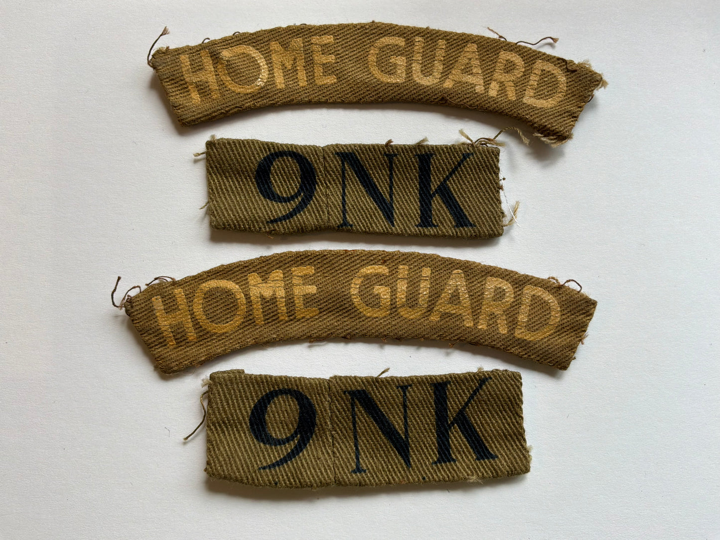 9th Battalion, Home Guard, printed insignia.