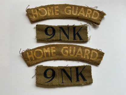 9th Battalion, Home Guard, printed insignia.