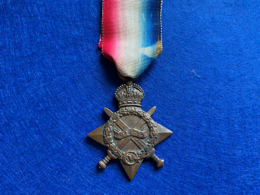 1914-15 Star; 1st day lander Gallipoli, W.J.POWNALL, 1st Bn Essex Regt (W.I.A)