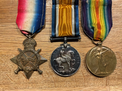 Trio to; G/1669 A/CPL Benjamin HOWE Duke of Cambridges Own (Middlesex Regt ) Football Battalion