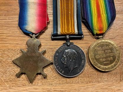 Trio to; G/1669 A/CPL Benjamin HOWE Duke of Cambridges Own (Middlesex Regt ) Football Battalion