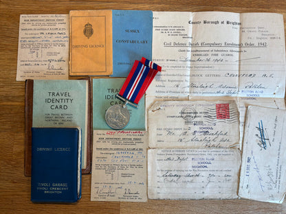 WW2 Brighton Home Defence/Wartime archive to Alan Crockford
