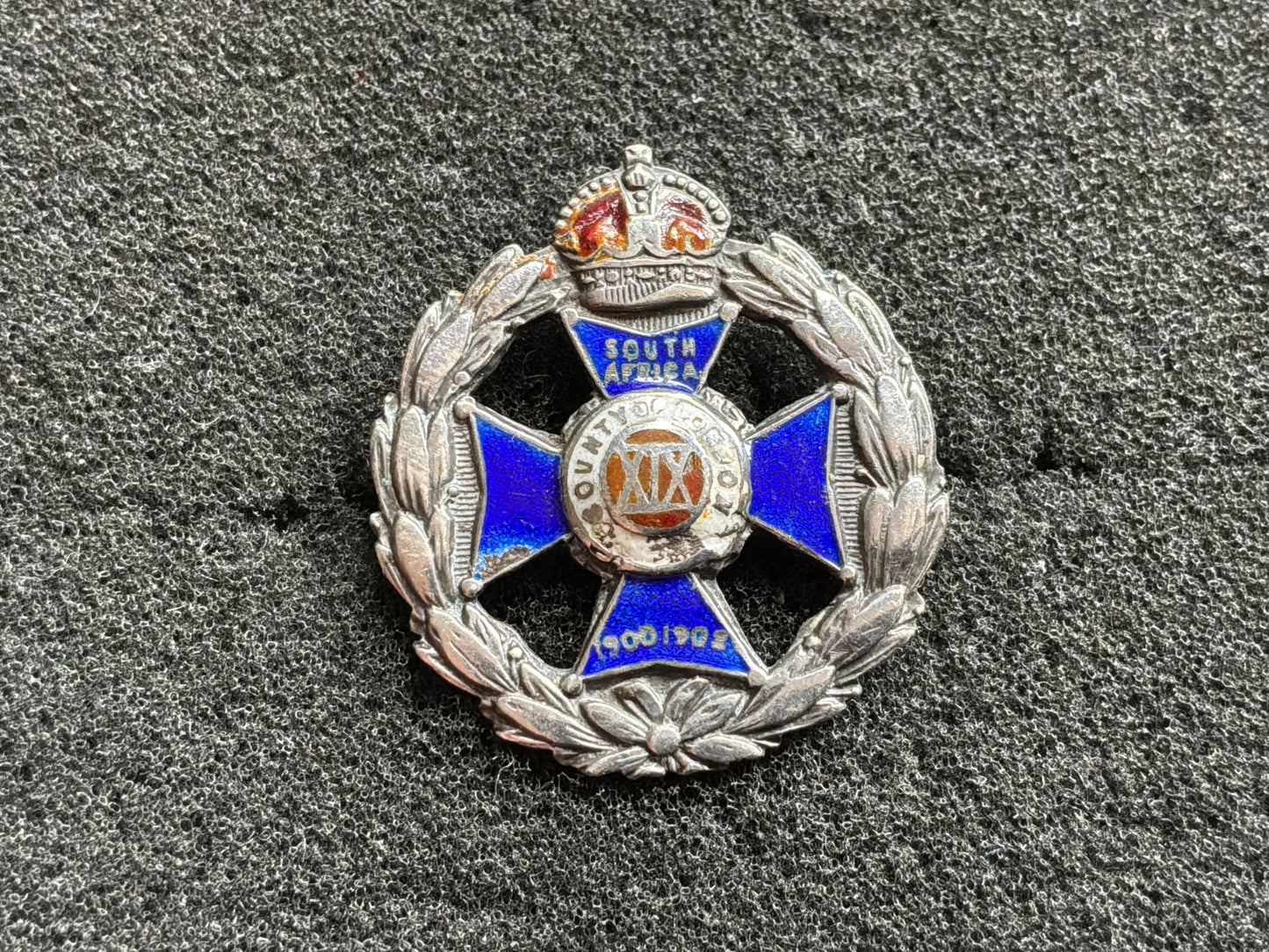 Silver & enamel 19th County of London (St Pancras Rifles).sweetheart.