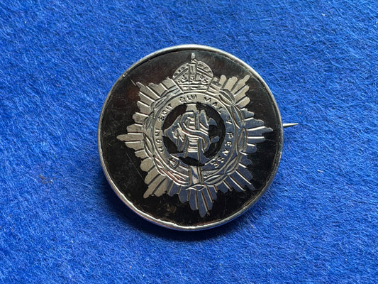 1918 dated silver Army Service Corps tortoise shell broach.