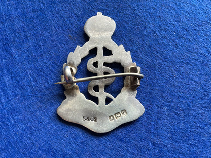 1911 silver hallmarked Royal Army Medical Corps (RAMC) sweetheart