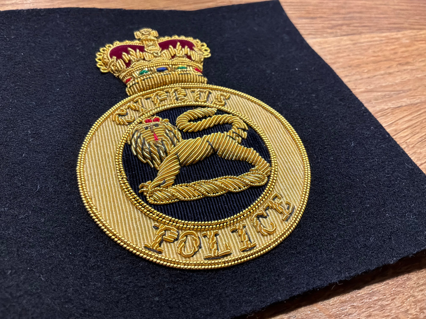 Pre 1960 independence Q/C Cyprus Police bullion blazer badge