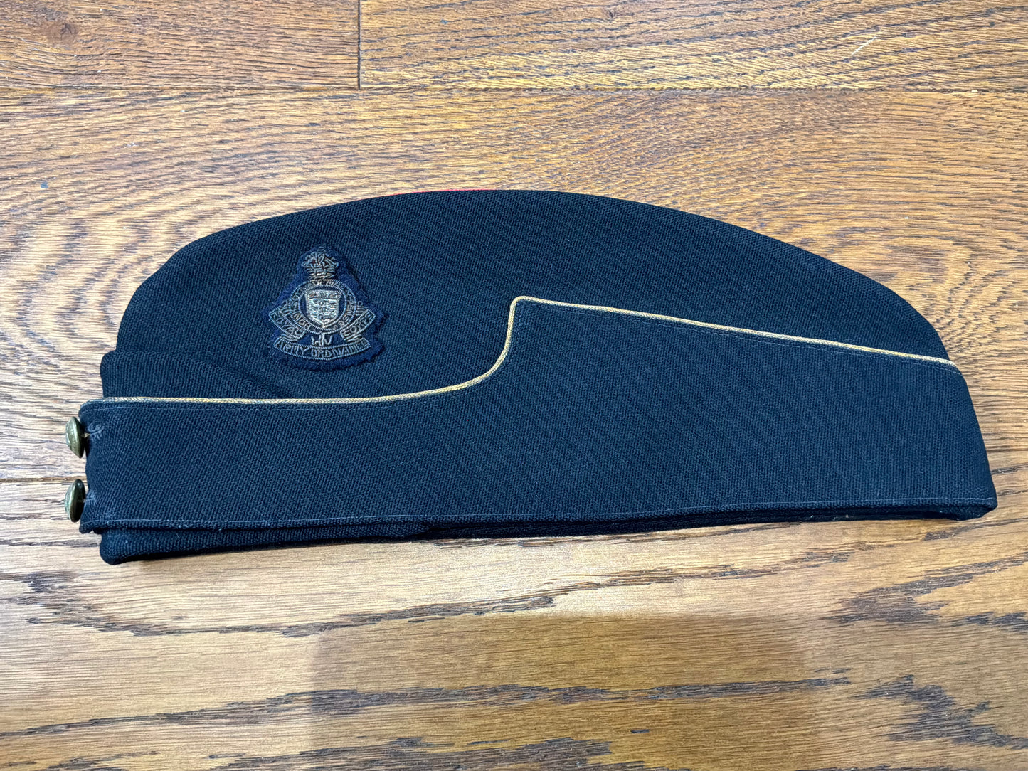 WW2 Indian theatre made Officers R.A.O.C Field Service cap.