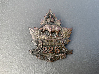 WW1 CEF 226th Infantry Battalion "Men of the North" Cap Badge by DINWALL.
