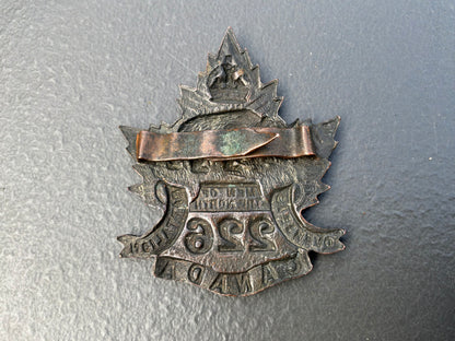 WW1 CEF 226th Infantry Battalion "Men of the North" Cap Badge by DINWALL.