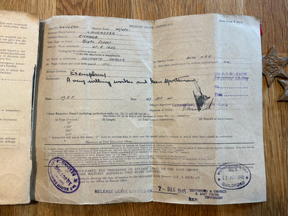WW2 Royal Sussex Regt, P.O.W from Crete, Stalag 383 release book & medals
