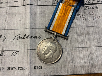 WW1 War Medal – 6th Battalion, Loyal North Lancashire Regiment (Gallipoli)