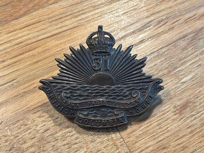WW1 31st Battalion British Columbia Horse O.S.D cap badge by Scully.