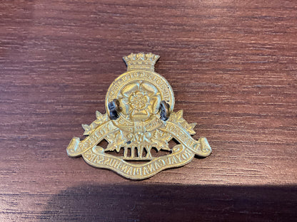 WW2 17th Duke of Yorks Royal Canadian Hussars cap badge.