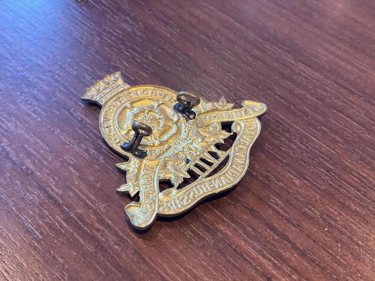 WW2 17th Duke of Yorks Royal Canadian Hussars cap badge.