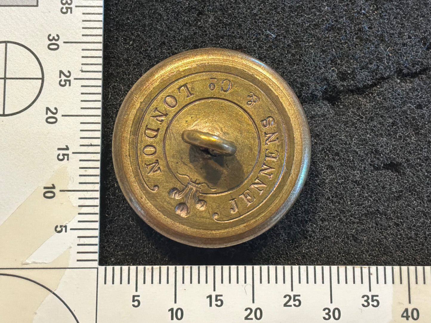 101st Regiment of Foot (Royal Bengal Fusiliers) officers button.