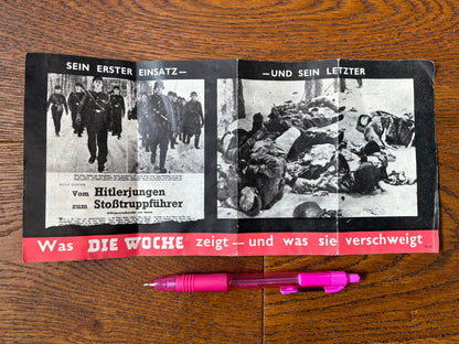 WW2 Allied psychological warfare leaflet dropped against German troops.