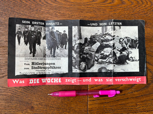 WW2 Allied psychological warfare leaflet dropped against German troops.