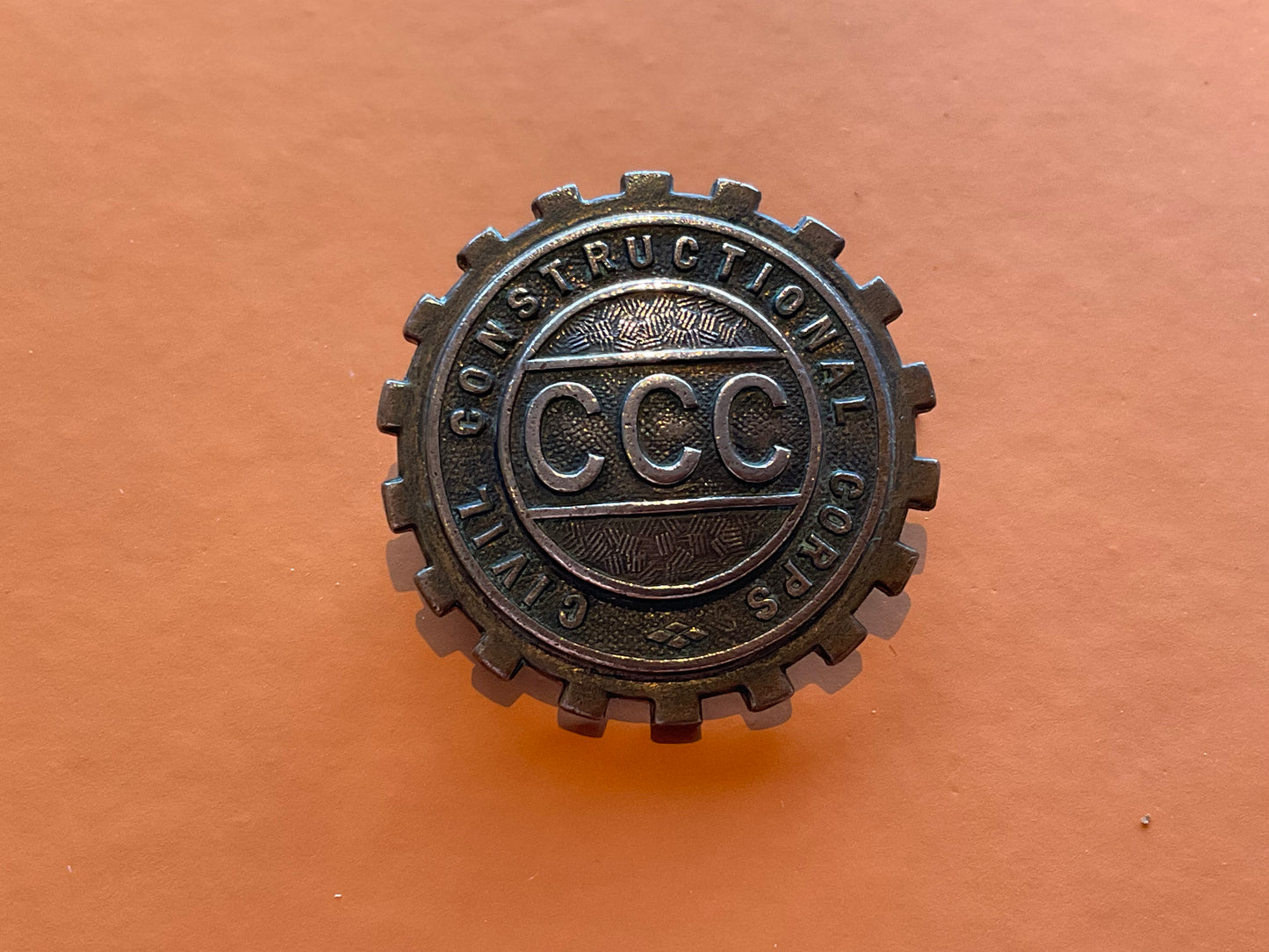 WW2 Australian Civil Construction Corps (CCC) lapel badge.