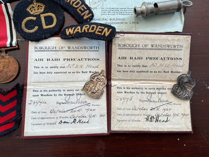 WW1 Specials & WW2 A.R.P London Blitz group to Father, son & wife