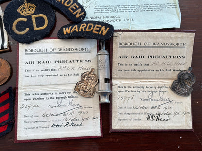 WW1 Specials & WW2 A.R.P London Blitz group to Father, son & wife
