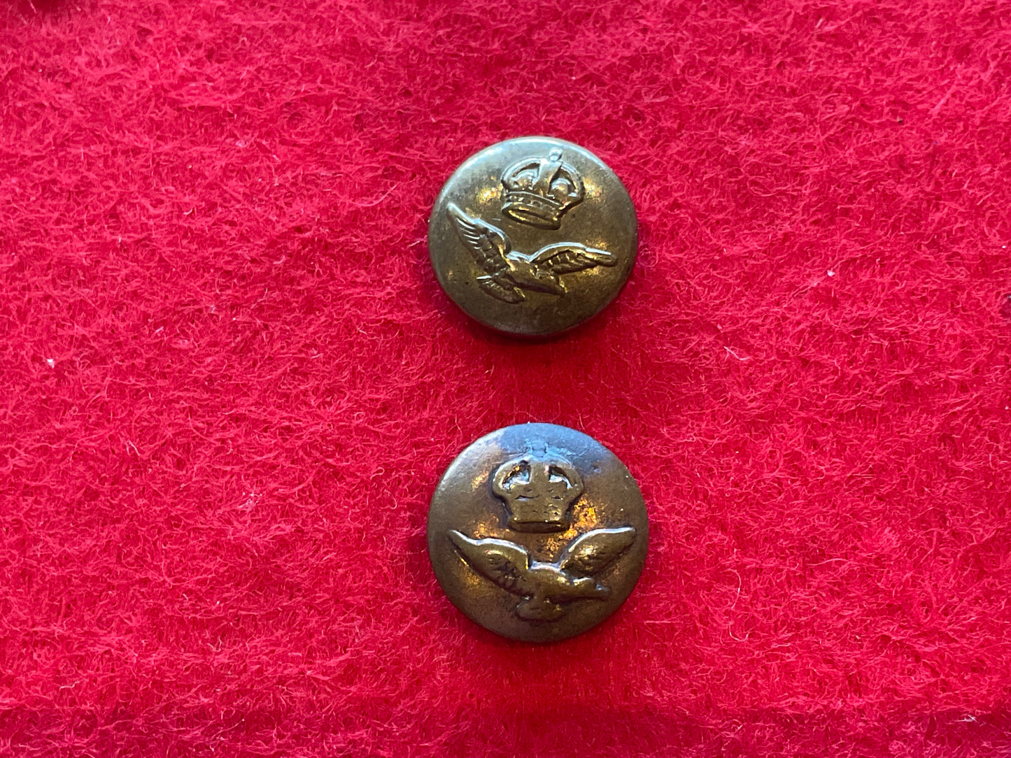 WW2 RAF Side cap/ peaked cap brass 15mm buttons