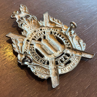 QVC Kings Own Scottish Borderers, Officers fully fretted glengarry cap badge.