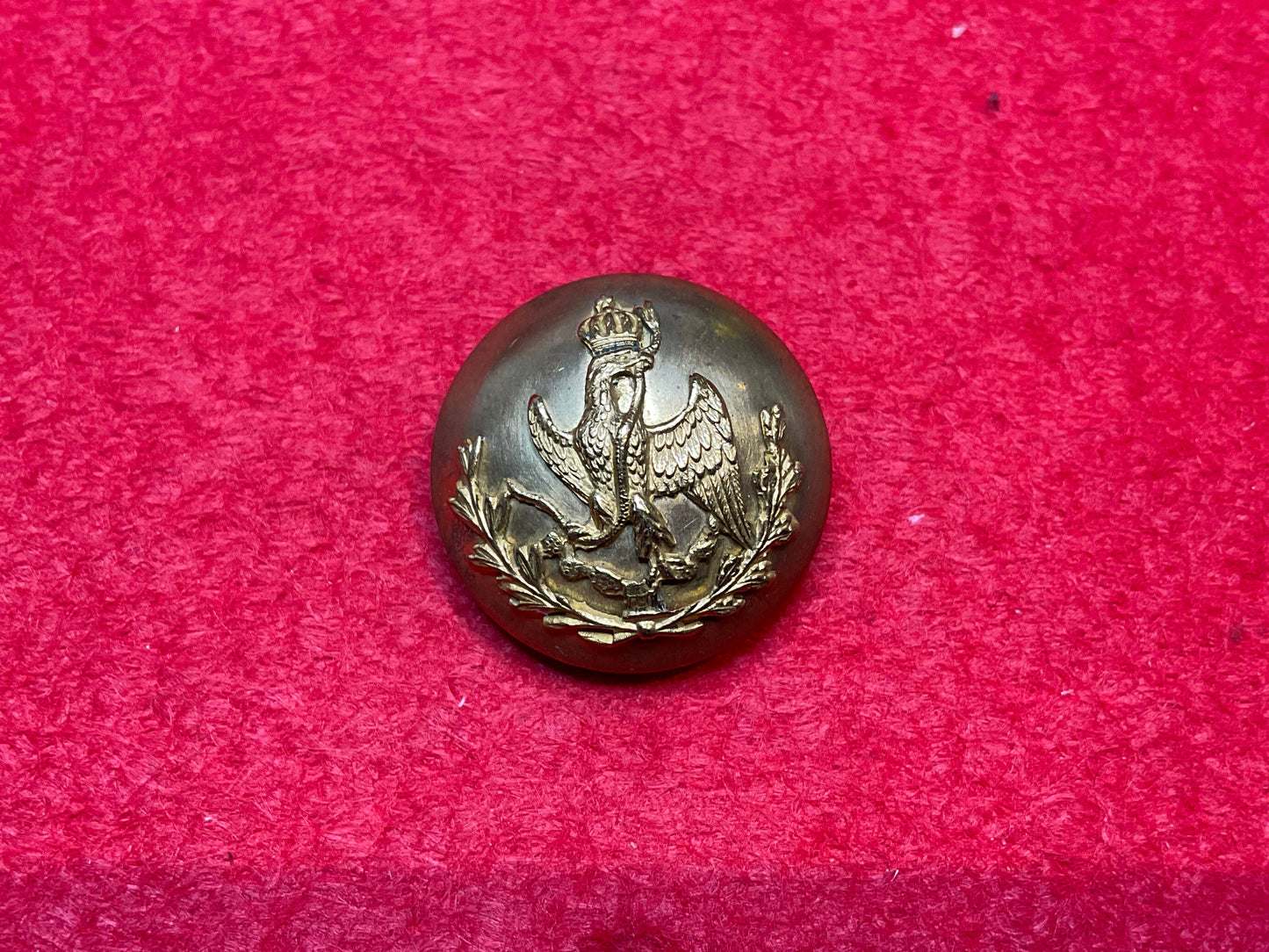Second Mexican Empire Imperial Household Gilt Button – French Made, c.1864–1867.