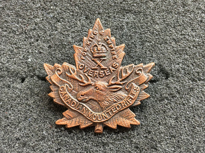 WW1 CEF, 10th Regt, Canadian Mounted Rifles Collar Badge.