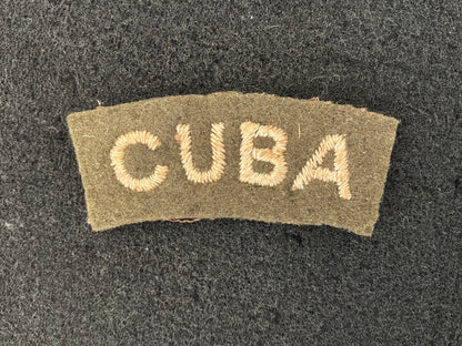 WW2 CUBA Nationality cloth shoulder title.