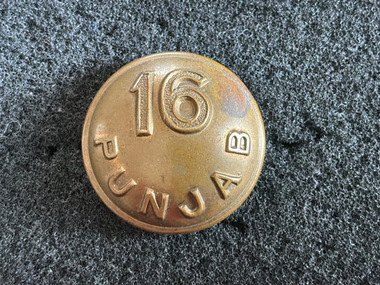 WW2 16th Punjab Regiment (1922-47) 25mm brass button