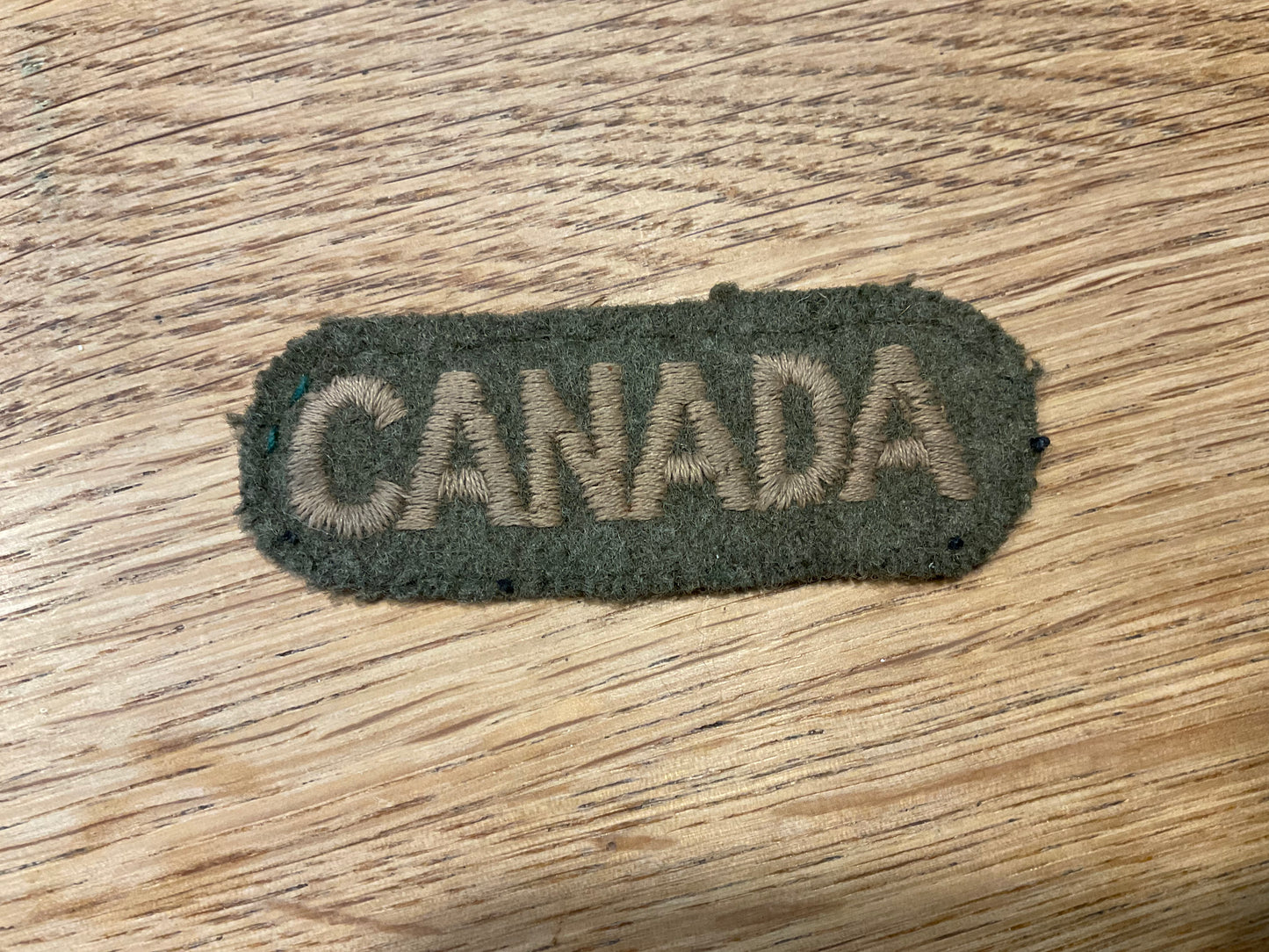 WW2 ‘CANADA’ cloth nationality title.