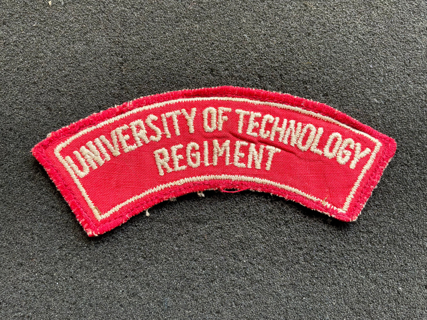University of Technology Regiment summer issue bordered shoulder title.