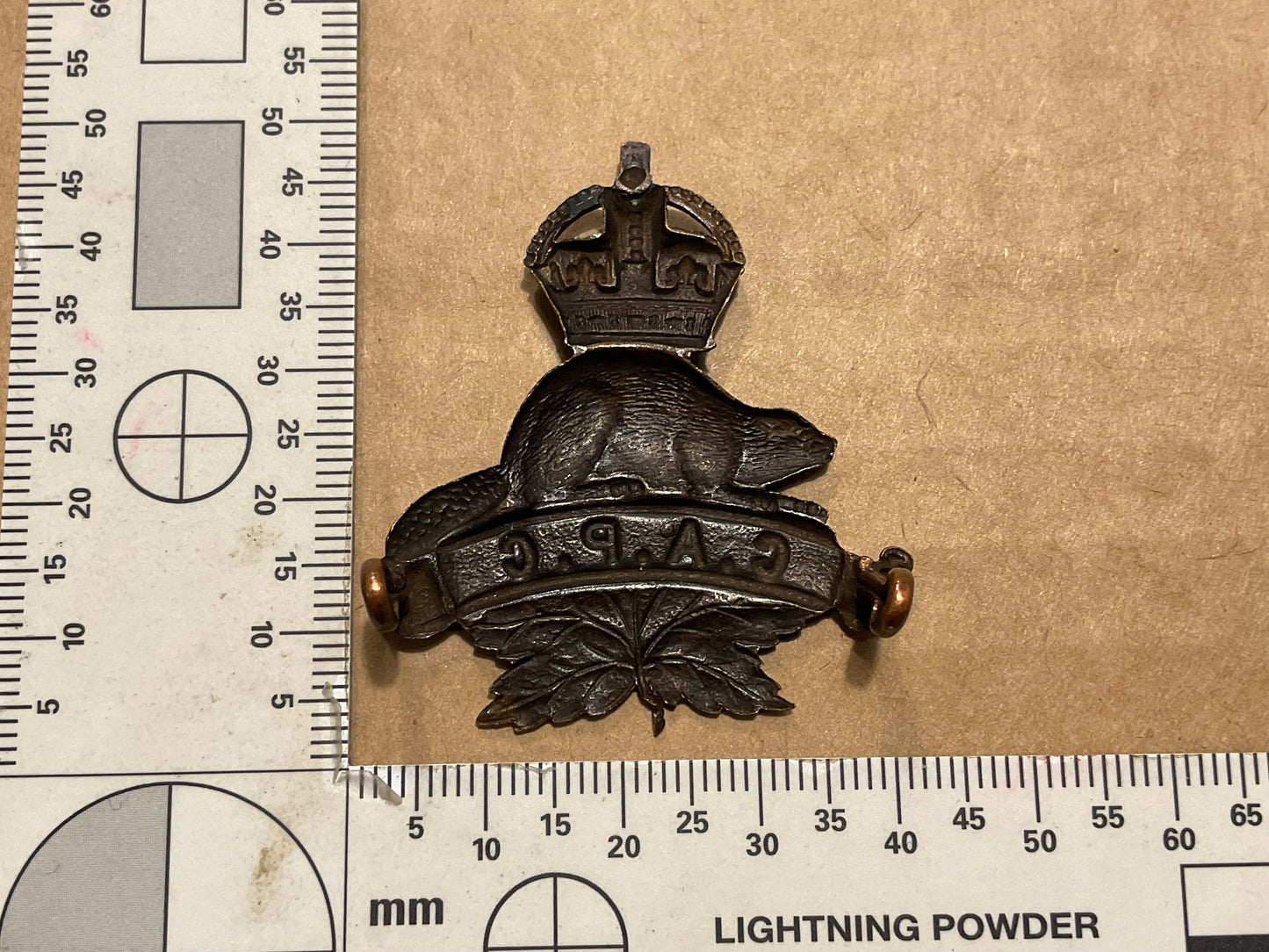 WW1 C.A.P.C (Canadian Army Pay Corps) cap badge.