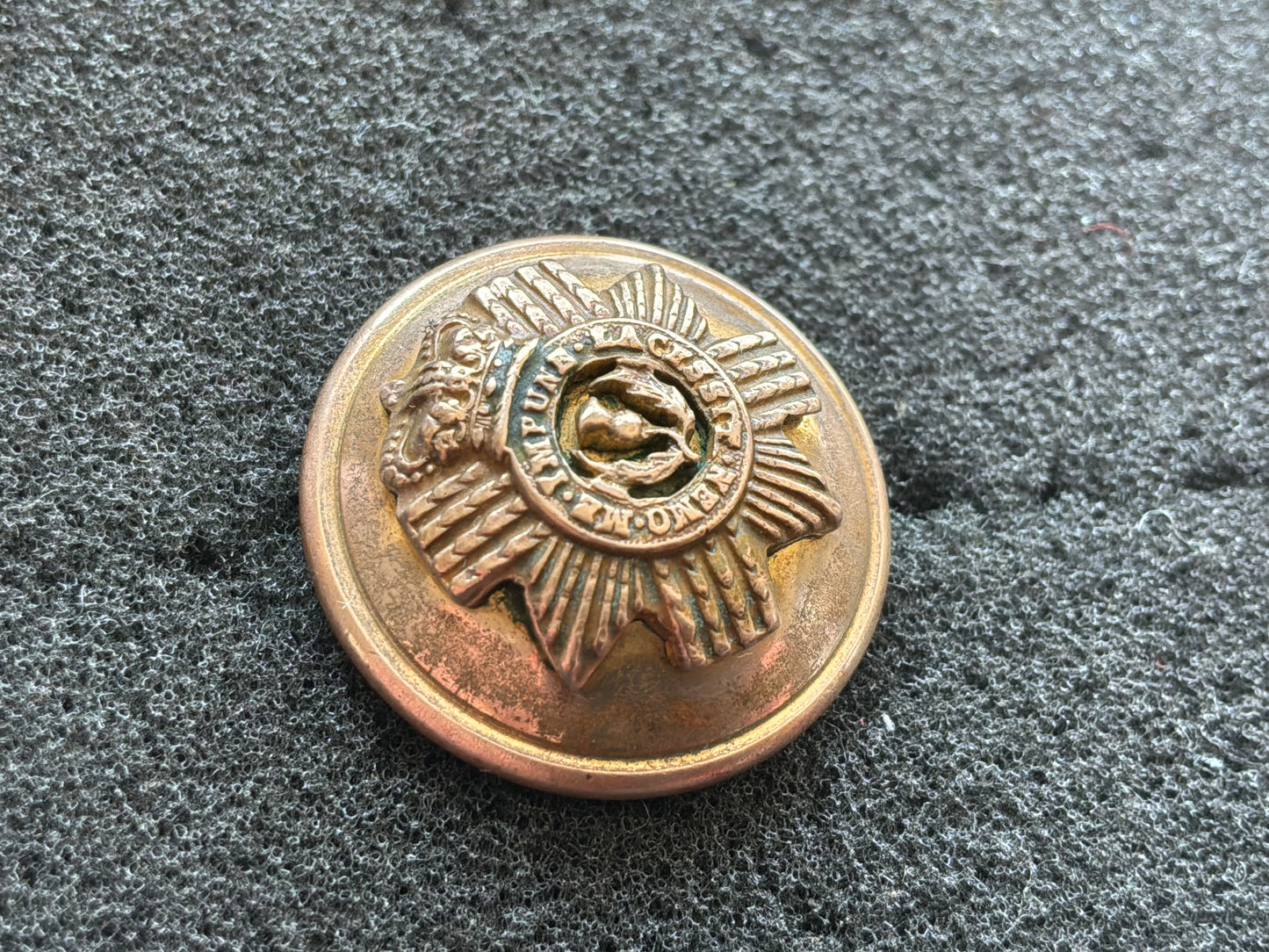 Post 1855 QVC Scots Guards Officers 2 part button.